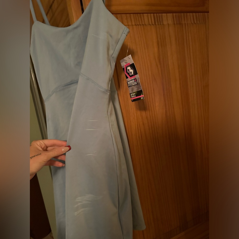 Light Blue Workout Dress - Picture 3 of 4